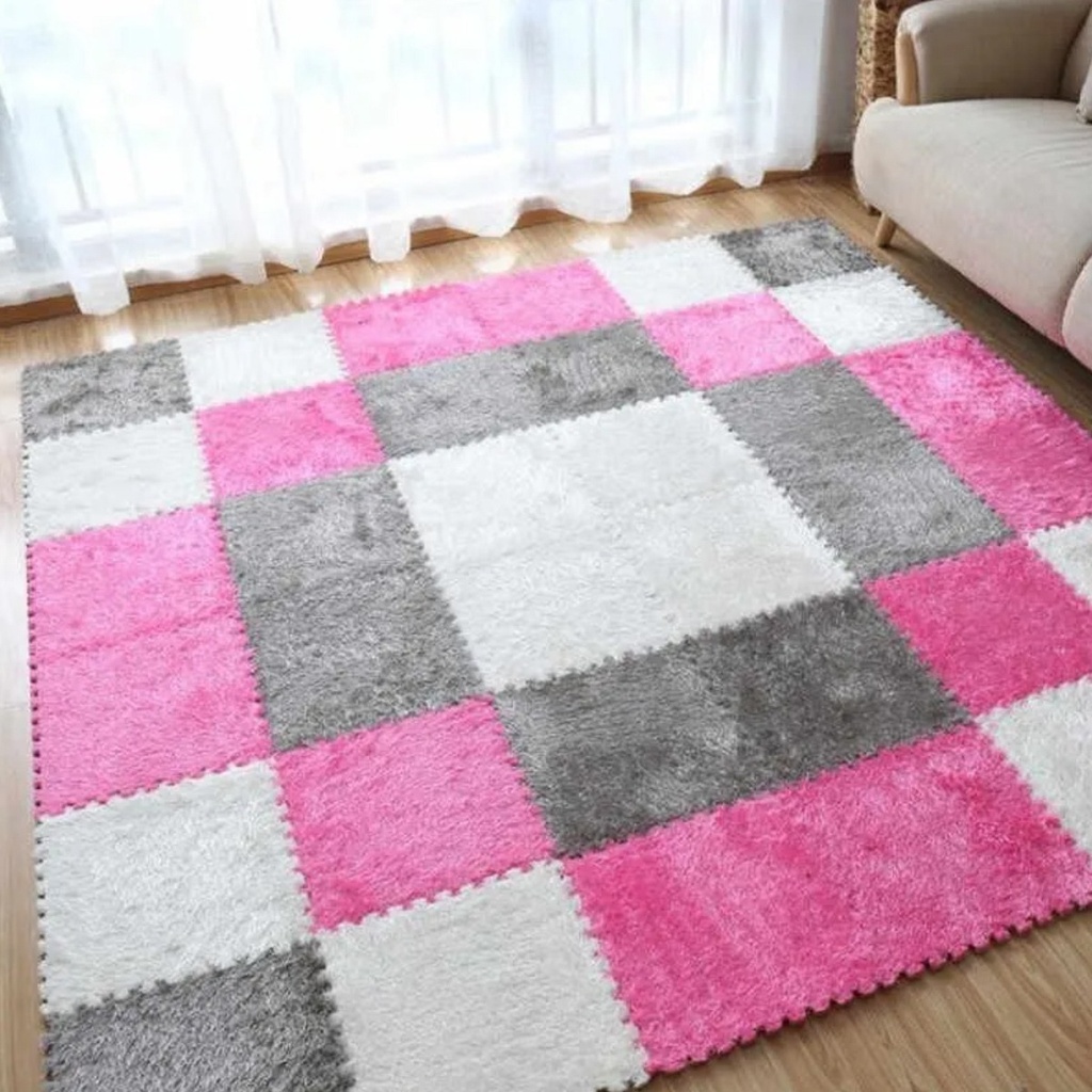 Piso De Goma Eva Infantil 30X30Cm Peludito