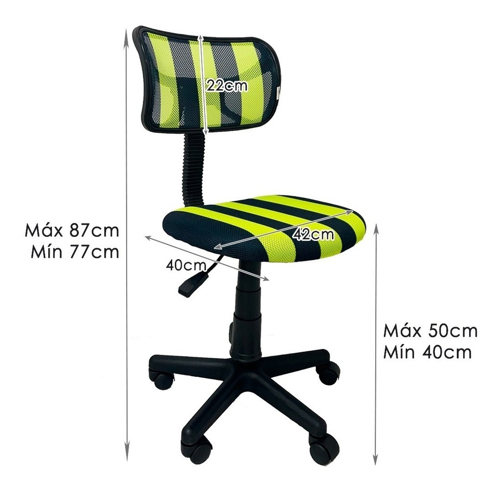 Silla de oficina sin Posabrazos