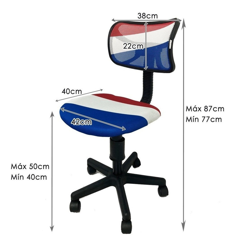 Silla de oficina sin Posabrazos