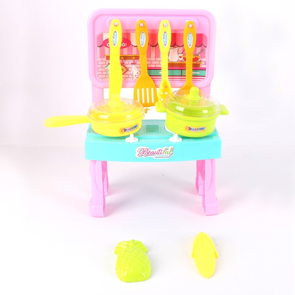 Set De Cocina Azul Con Luz Y Sonido Meditian